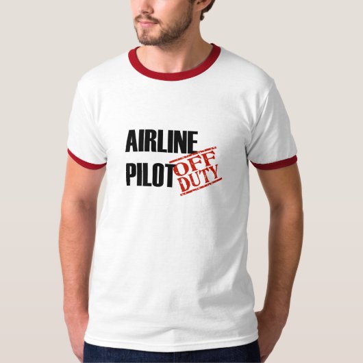 Fluglinien-Pilot T-Shirt (Vorderseite)