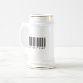 Fluglinien-VersuchsBar-Code Bierglas (Vorderseite Links)