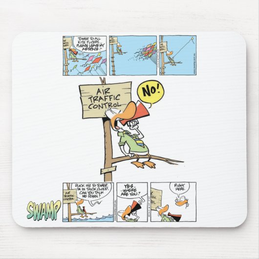 Fluglotse-Ente Mousepad (Vorne)