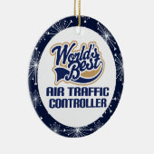 Fluglotse-Geschenk-Verzierung Keramikornament (Rechts)