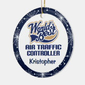 Fluglotse-personalisierte Verzierung Keramikornament (Links)