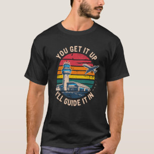 Fluglotse Radar Schicht Flughafen Turm A T-Shirt