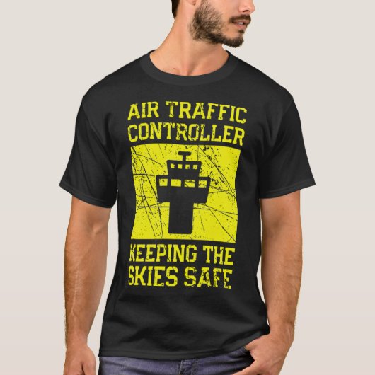 Fluglotse Radio spielen Pferderennen T-Shirt (Vorderseite)