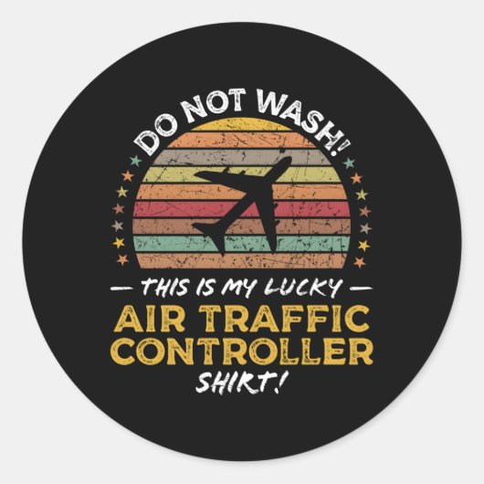 Fluglotsen-ATC-Preis für das Flugzeug Runder Aufkleber (Vorderseite)