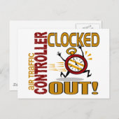 Fluglotsen-Aussperrung Postkarte (Vorne/Hinten)