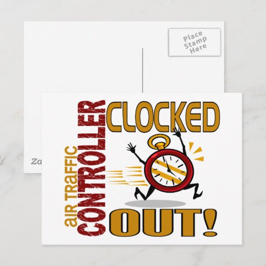 Fluglotsen-Aussperrung Postkarte (Vorne/Hinten)