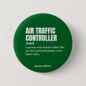 Fluglotsen - Button für die Auftragsdefinition (Vorderseite)