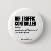 Fluglotsen - Definition des Spaßes in der Luftfahr Button (Vorderseite)