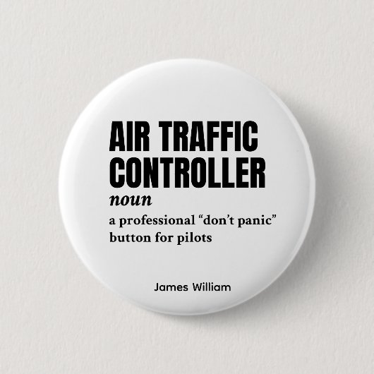 Fluglotsen - Definition des Spaßes in der Luftfahr Button (Vorderseite)
