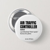 Fluglotsen - Definition des Spaßes in der Luftfahr Button (Vorne & Hinten)