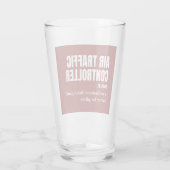 Fluglotsen - Definition des Spaßes in der Luftfahr Glas (Rückseite)