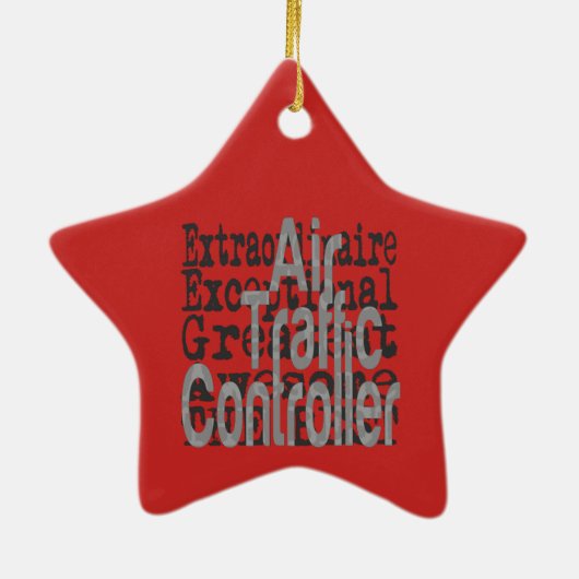 Fluglotsen-Extraordinär Keramikornament (Hinten)