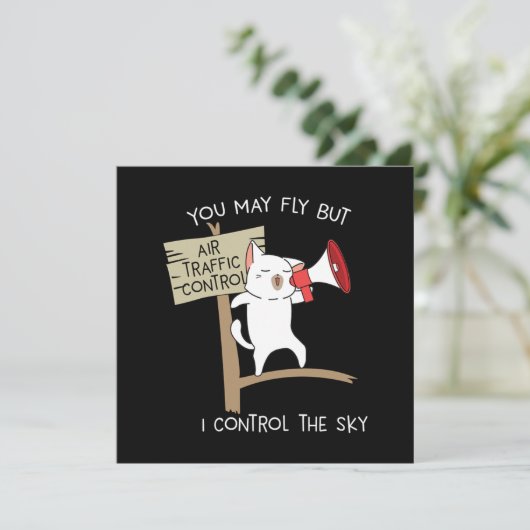 Fluglotsenstatus von Funny Pilot Einladung (Stehend Vorderseite)