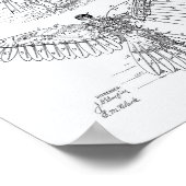 Flugmaschine 1889 Patentschrift - Weißbuch Poster (Ecke)