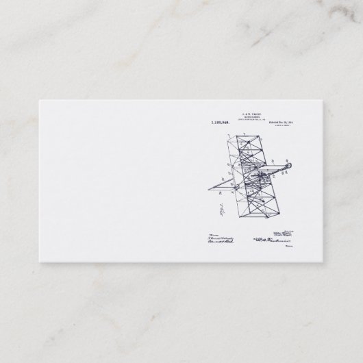 FLUGMASCHINE-PATENT - CIRCA 1914 - Visitenkarten Visitenkarte (Vorderseite)