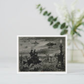 Flugmaschine über Paris Postkarte (Stehend Vorderseite)