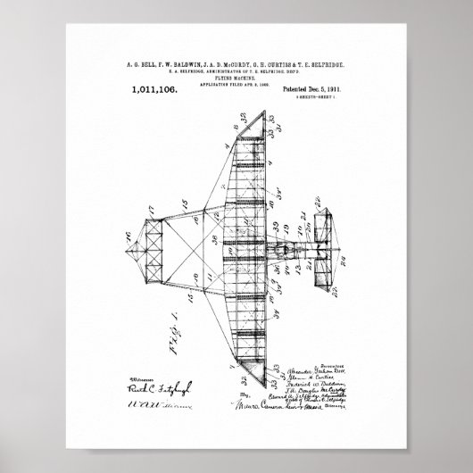 Flugmaschinentatent Poster (Vorne)