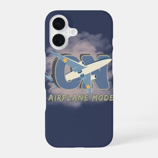 Flugmodus aktiviert – Lustige Reise iPhone 16 Hülle (Rückseite)