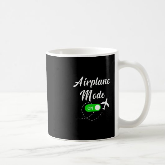 Flugmodus Lustige Reise Pilot Flugzeug Urlaub Kaffeetasse (Rechts)