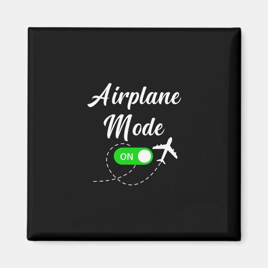 Flugmodus Lustige Reise Pilot Flugzeug Urlaub Magnet (Vorne)