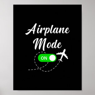Flugmodus Lustige Reise Pilot Flugzeug Urlaub Poster