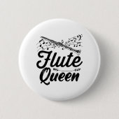 Flugmusikinstrument | Flutist Gift Idea Button (Vorderseite)