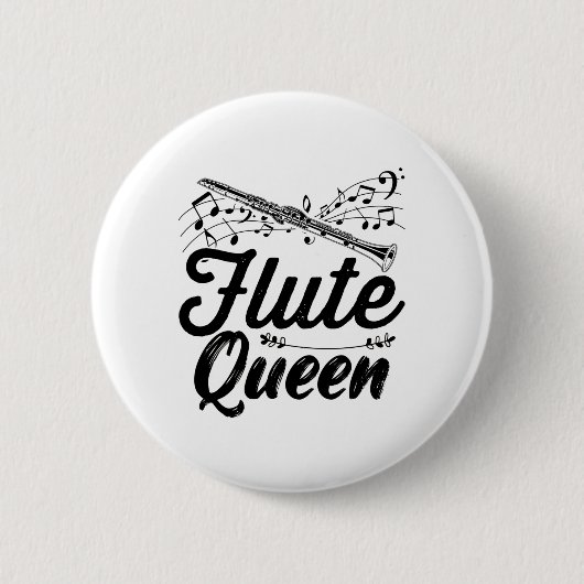 Flugmusikinstrument | Flutist Gift Idea Button (Vorderseite)