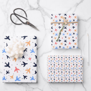 Flugmuster Geschenkpapier Set