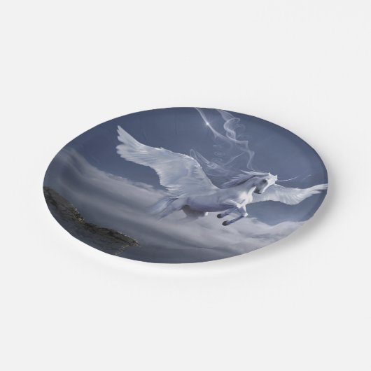 Flugpegasus Pappteller (Schrägansicht)