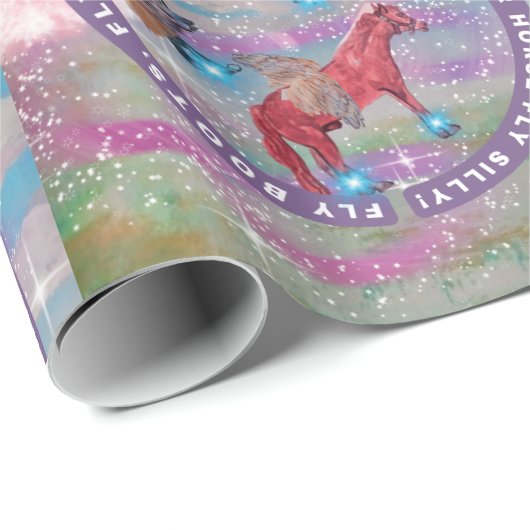 Flugpferde Geschenkpapier (Rolleneckpunkt)