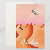 Flugplakat Arabien Briefpapier (Vorne/Hinten)