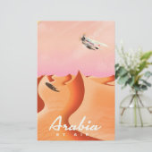 Flugplakat Arabien Briefpapier (Stehend Vorderseite)
