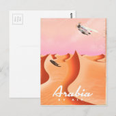 Flugplakat Arabien Postkarte (Vorne/Hinten)