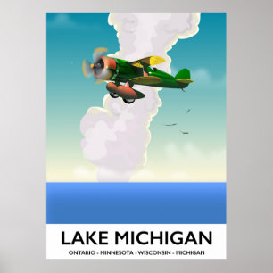Flugplakat Lake Michigan Poster