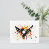 Flugprotokoll Postkarte (Stehend Vorderseite)