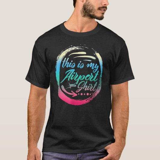 Flugreise Flughafen außerhalb der Stadt Tr T-Shirt (Vorderseite)