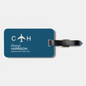 Flugreise immer Zeit zum Fliegen Gepäckanhänger (Rückseite horizontal)