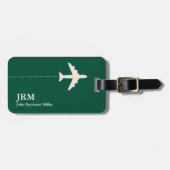 Flugreise Personalisierten Jäger grün Gepäckanhänger (Vorderseite horizontal)