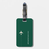 Flugreise Personalisierten Jäger grün Gepäckanhänger (Rückseite vertikal)