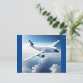 Flugreise Postkarte (Stehend Vorderseite)