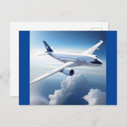 Flugreise Postkarte (Vorne/Hinten)