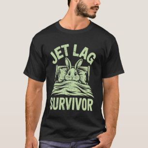 Flugreisen Humor Jetlag Überlebender T-Shirt