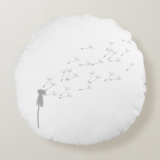 Flugsaat Rundes Kissen (Vorderseite)