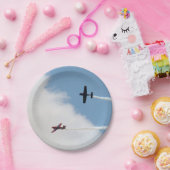 Flugschau mit festem Wing-Flugzeug-Dogfight Pappteller (Party)