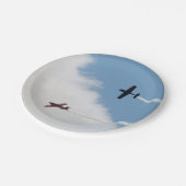 Flugschau mit festem Wing-Flugzeug-Dogfight Pappteller (Schrägansicht)