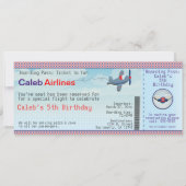 Flugschein Kids Airline Einladung zum Geburtstag (Vorderseite)