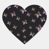 Flugschmetterlingsart Herz-Aufkleber (Vorderseite)
