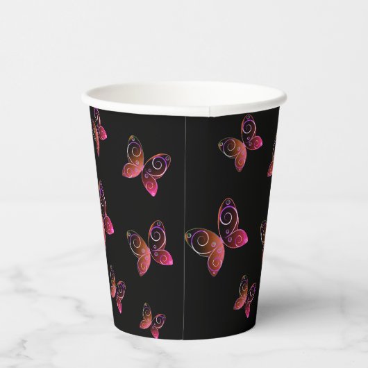 Flugschmetterlingsart Pappbecher (Rechts)