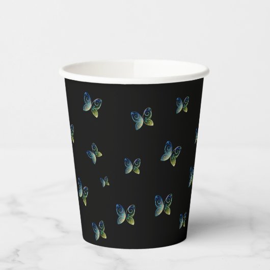 Flugschmetterlingsart Pappbecher (Links)