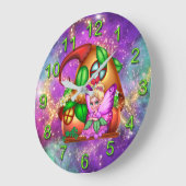 Flugschmetterlingsflügel aus Stardust Große Wanduhr (Winkel)